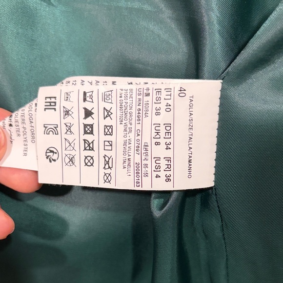 Sisley Burgundy and Black Teddy Jacket - Picture 5 of 5